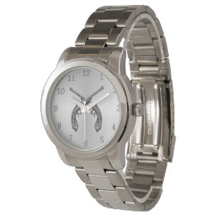 Silver Duelling Pistols Silver Numbers Watch