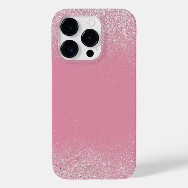 Silver Dust and Blush Pink Phone Case (Back)