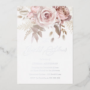 Silver, Dusty Rose & Blush Floral Bridal Shower