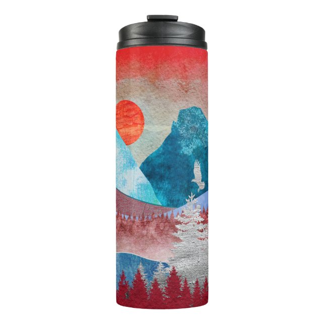 Silver Eagle Landscape Thermal Tumbler (Front)