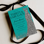 Silver Elegance 30 & Fabulous! 30th Birthday Invitation<br><div class="desc">Silver Elegance 30 & Fabulous! 30th Birthday Invitations
Variations to the invitation and matching items in our store</div>