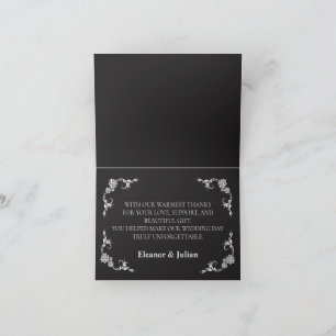 Silver Elegance Collection Wedding Folded Thank You Card