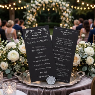 Silver Elegance Collection Wedding Program Rack Programme