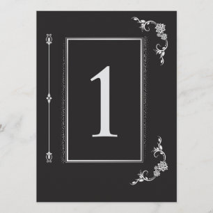 Silver Elegance Collection Wedding Table Number