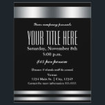 Silver Elegance Glamour Event Flyer Poster<br><div class="desc">Silver Elegance Glamour Event Flyer Poster.</div>