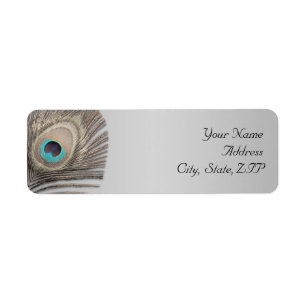Silver Elegance Peacock Return Address