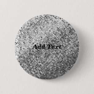 Silver Elegant Blank Template Add Text 6 Cm Round Badge