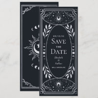 Silver Elegant Mystical Tarot Card Save the Date