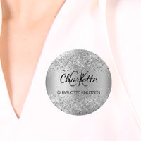 Silver elegant name tag