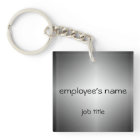 Silver Employee Name Tag Button