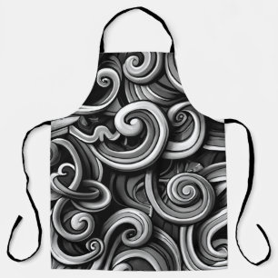 Silver Energy Swirls  Apron