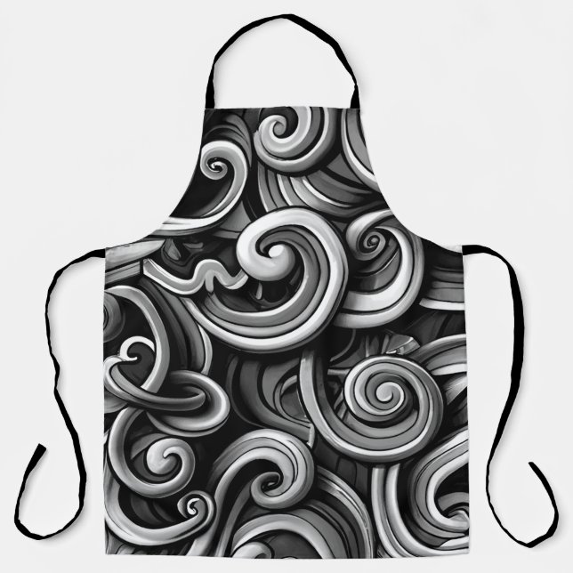 Silver Energy Swirls  Apron (Front)