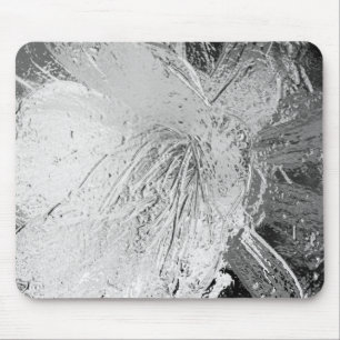 Silver Etched Cactus Flower Mouse Mat