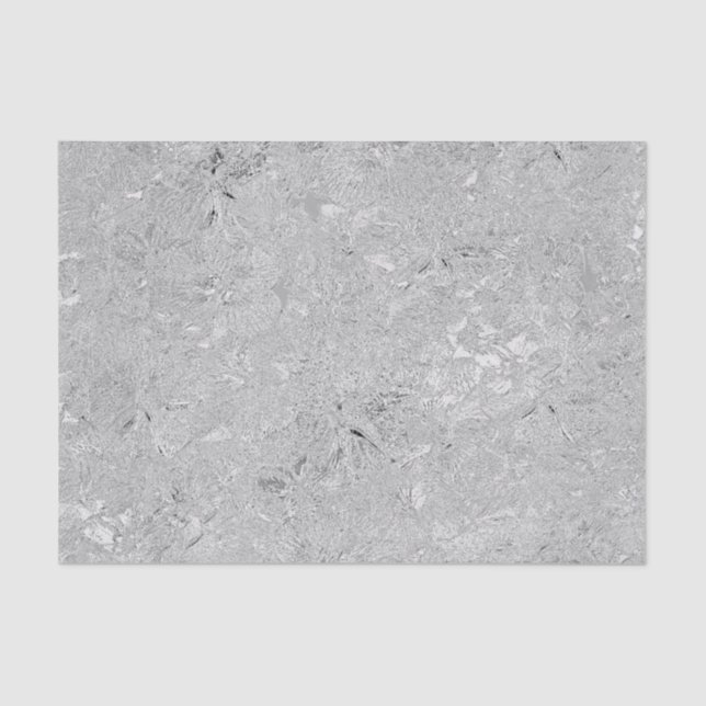 Silver Etched Hibiscus, Tissue Paper (Front)