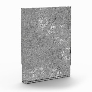 Silver Etched Orchids Design, Photo Block