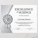 Silver Excellence in Science Certificate Award<br><div class="desc">Celebrate your student’s success! Our Silver Excellence in Science Certificate of Achievement PDF was crafted with these sentiments. Our Silver Excellence in Science Certificate of Achievement PDF is customisable so that you can make this your own. The Silver Excellence in Science Certificate of Achievement PDF is a terrific for students...</div>