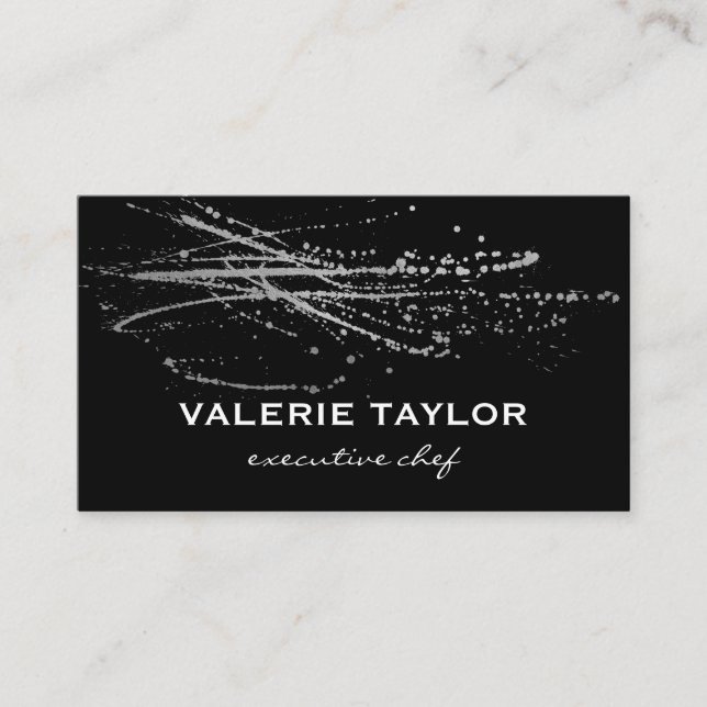 Silver Expressive Business Card (Front)