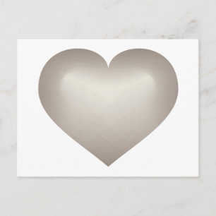 Silver Fade Heart Postcard