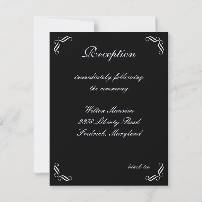 Silver Fairy Tale Reception Card (Front)