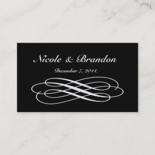 Silver Fairy Tale Wedding Website Card