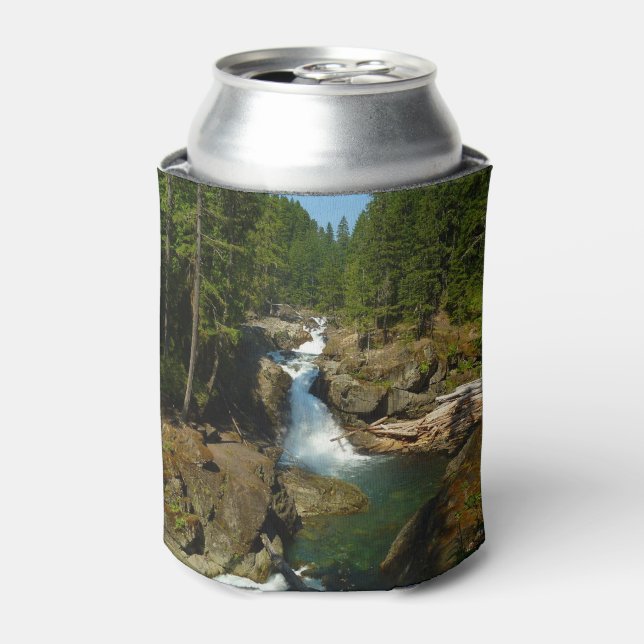 Silver Falls at Mount Rainier National Park Can Cooler (Can Front)