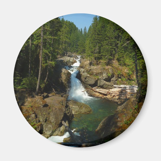Silver Falls at Mount Rainier National Park Magnet (Front)