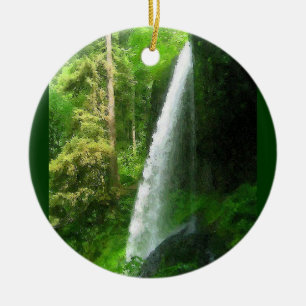 Silver Falls Ceramic Tree Decoration