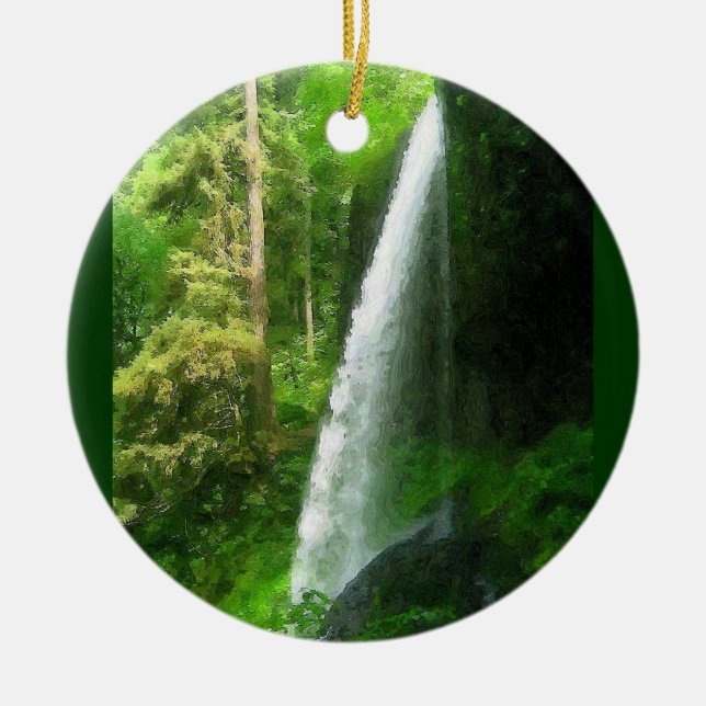 Silver Falls Ceramic Tree Decoration (Front)