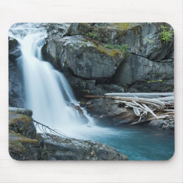 Silver Falls, Mount Rainier National Park Mouse Mat (Front)