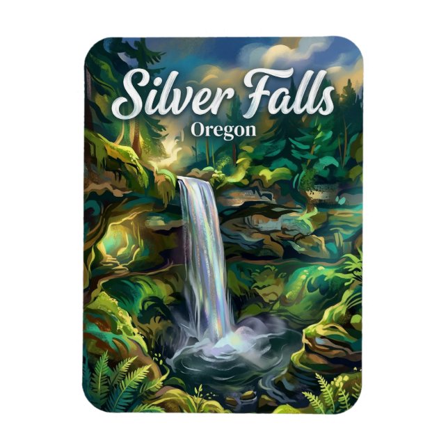 Silver Falls Oregon Magnet (Vertical)