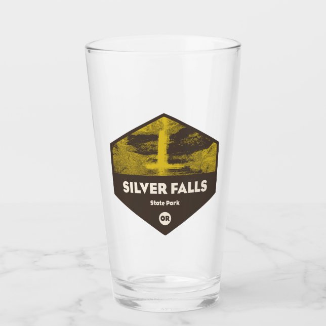 Silver Falls State Park Oregon Glass (Front)