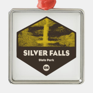 Silver Falls State Park Oregon Metal Tree Decoration