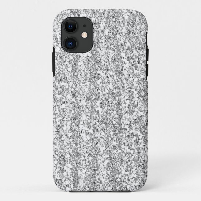 Silver Faux Glitter Case-Mate iPhone 5 Case (Back)