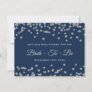 Silver Faux Glitter Confetti Navy Bridal Advice