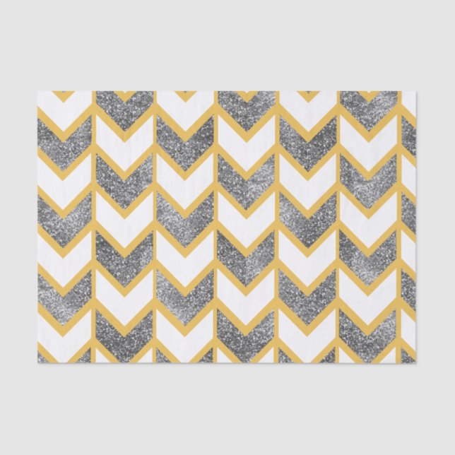 Silver Faux Glitter Custom Tissue Paper (Front)