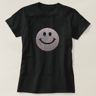 Silver faux glitter face T-Shirt