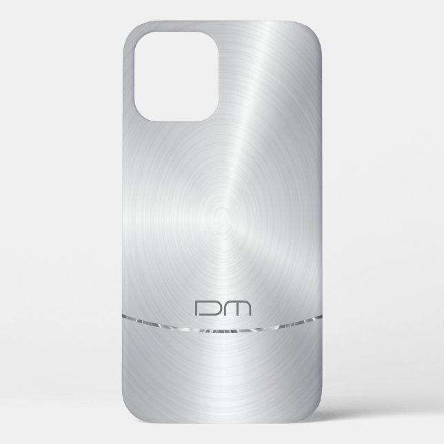 Silver faux stainless steel silver accent Case-Mate iPhone case (Back)