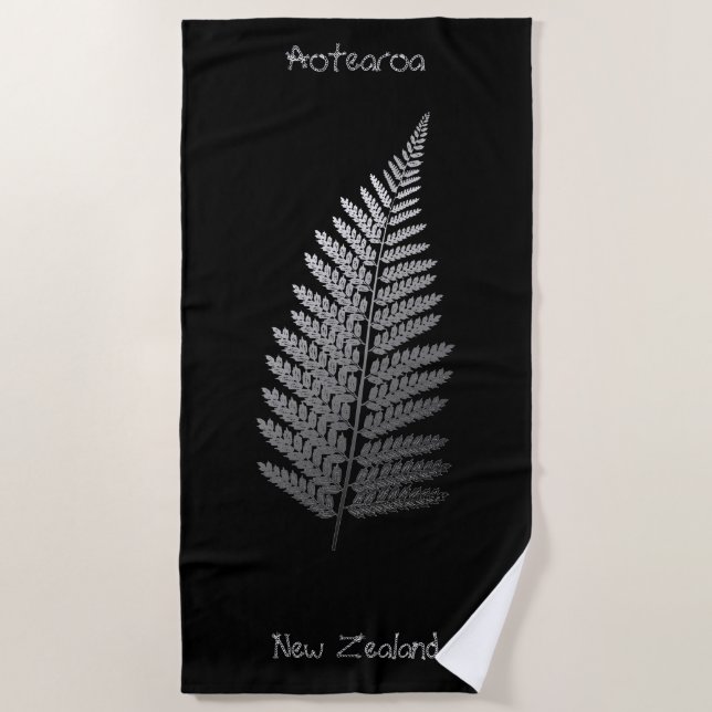Silver Fern Beach Towel (Front)