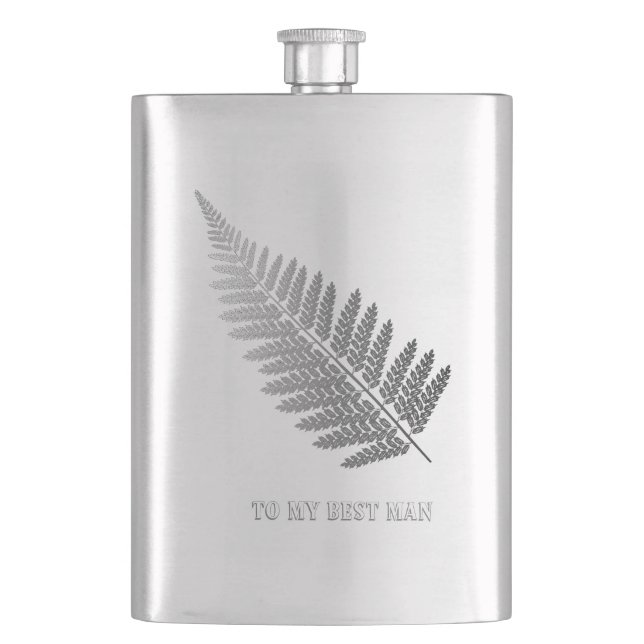 SIlver Fern Classic Flask (Front)