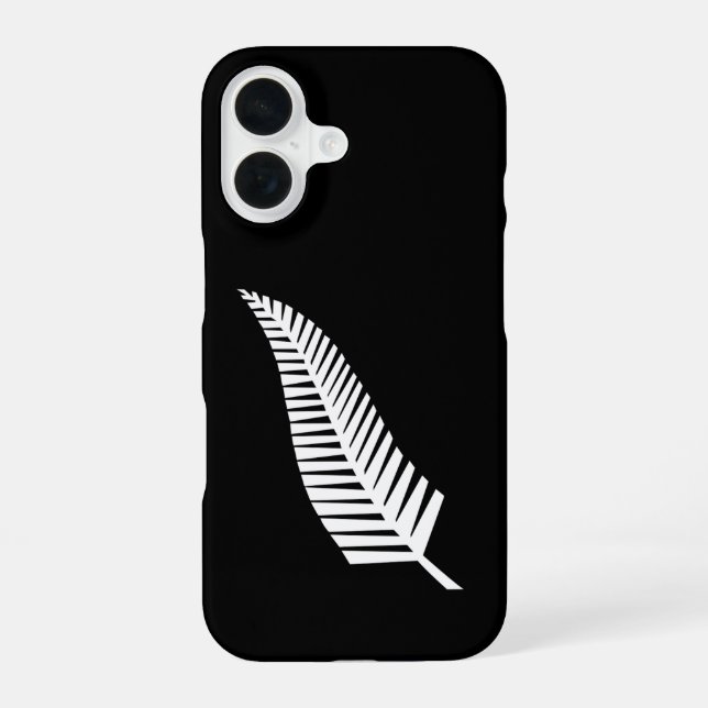 Silver fern flag (NZ) iPhone 16 Case (Back)