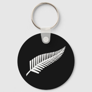 Silver fern flag (NZ) Key Ring