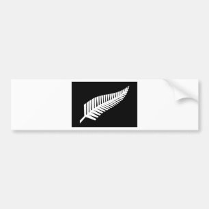Silver Fern Flag of New Zealand Bumper Sticker