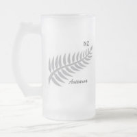 SILVER FERN Frosted Glass Mug