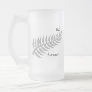 SILVER FERN Frosted Glass Mug