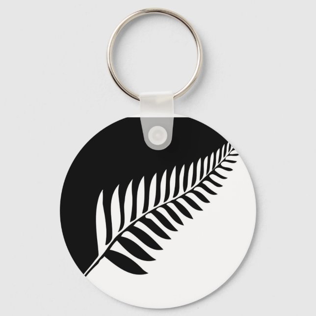 Silver Fern of New Zealand Key Ring (Front)