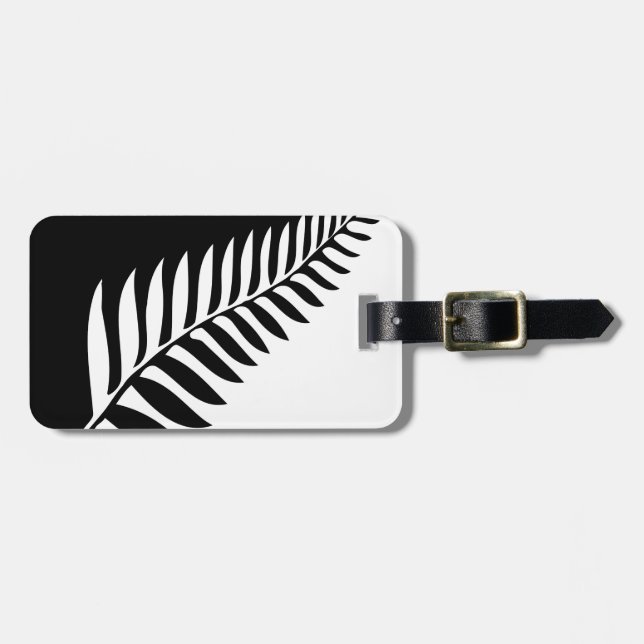 Silver Fern of New Zealand Luggage Tag (Front Horizontal)