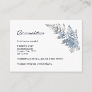Silver Fern Wedding Accommodations Enclosure Card
