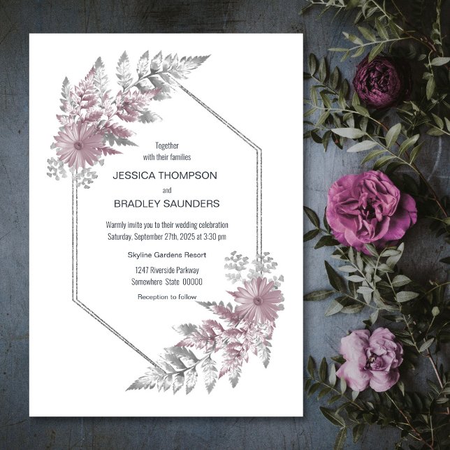 Silver Fern Wedding Invitation (Creator Uploaded)