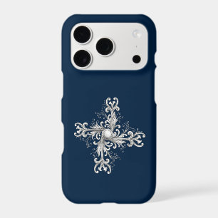 Silver Filigree Pearl Quatrefoil