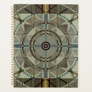 Silver Filigree Scales Fractal Art Planner